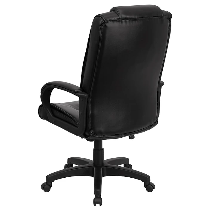 Flash Furniture High Back Leather Swivel Executive Office Chair, Black 7 Flash Furniture High Back Leather Swivel Executive Office Chair, Black - Image 5