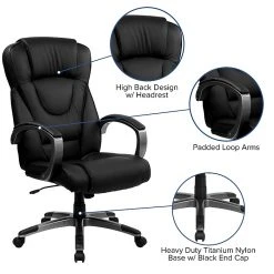 Flash Furniture High Back Leather Executive Office Chair With Tilt Lock Mechanism, Black -Office Chairs Shop unnamed file 2970
