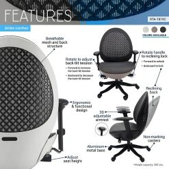 Techni Mobili Deco Lux Ergonomic Mesh Swivel Executive Chair, Black (RTA-1819C-BK) -Office Chairs Shop unnamed file 3004