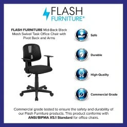 Flash Furniture Fundamentals Foam Swivel Computer And Desk Chair, Black (LF134ABK) -Office Chairs Shop unnamed file 307