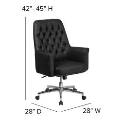 Flash Furniture Mid-Back Traditional Tufted Executive Swivel Chair With Arms (BT444MIDBK) -Office Chairs Shop unnamed file 3111
