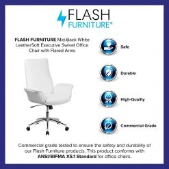 Flash Furniture Mid-Back Leather Executive Executive Swivel Chair With Flared Arms (BT88MIDWH) 14 Flash Furniture Mid-Back Leather Executive Executive Swivel Chair With Flared Arms (BT88MIDWH) -Office Chairs Shop unnamed file 3117