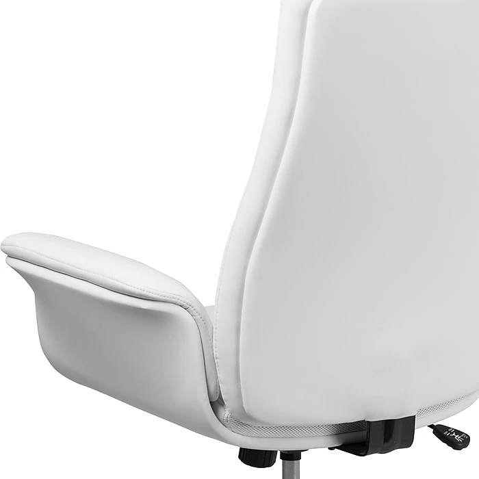 Flash Furniture Mid-Back Leather Executive Executive Swivel Chair With Flared Arms (BT88MIDWH) 11 Flash Furniture Mid-Back Leather Executive Executive Swivel Chair With Flared Arms (BT88MIDWH) - Image 9