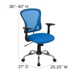 Flash Furniture Mid-Back Office Chair, Blue -Office Chairs Shop unnamed file 3170