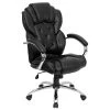 Flash Furniture High Back Transitional Style Leather Executive Office Chair, Black