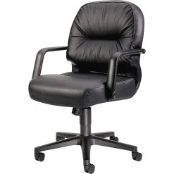 HON® 2090 Series Leather Executive Mid-Back Chair, Black -Office Chairs Shop unnamed file 3208
