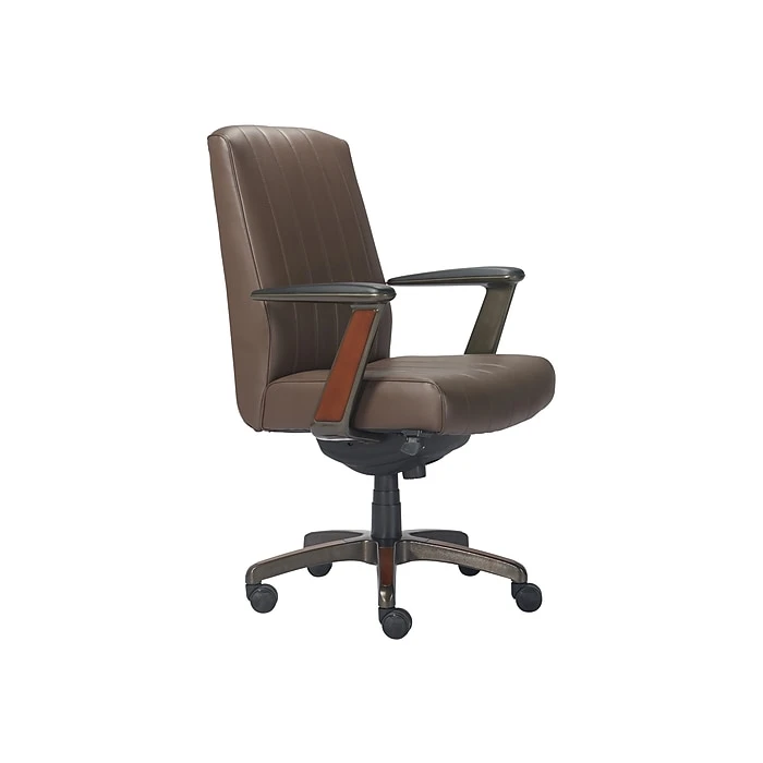 La-Z-Boy Bennett Ergonomic Faux Leather Swivel Executive Chair, Brown (CHR10082C) 4 La-Z-Boy Bennett Ergonomic Faux Leather Swivel Executive Chair, Brown (CHR10082C) - Image 2
