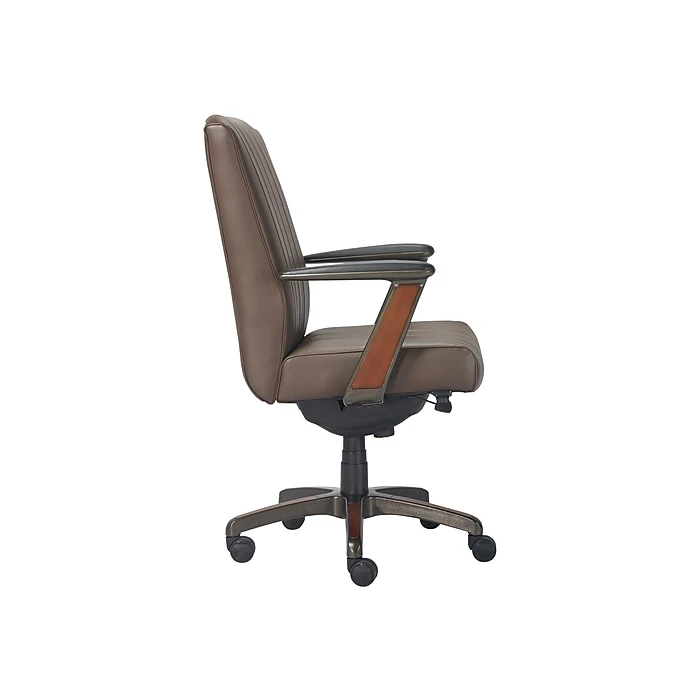 La-Z-Boy Bennett Ergonomic Faux Leather Swivel Executive Chair, Brown (CHR10082C) 5 La-Z-Boy Bennett Ergonomic Faux Leather Swivel Executive Chair, Brown (CHR10082C) - Image 3