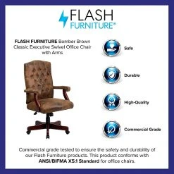 Flash Furniture Bomber Fabric Executive Chair, Rustic Brown (802BRN) -Office Chairs Shop unnamed file 3222