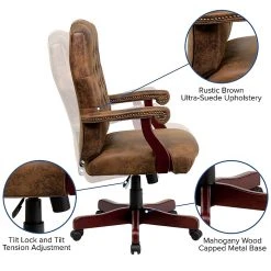 Flash Furniture Bomber Fabric Executive Chair, Rustic Brown (802BRN) -Office Chairs Shop unnamed file 3224
