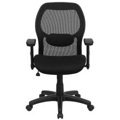 Flash Furniture Mid Back Super Mesh Office Chair With Black Fabric Seat, Black -Office Chairs Shop unnamed file 3242