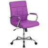 Flash Furniture Mid-Back, Purple Vinyl Executive Swivel Office Chair With Chrome Arms [GO-2240-PUR-GG] -Office Chairs Shop unnamed file 3250