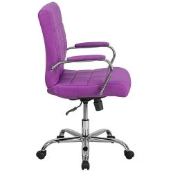 Flash Furniture Mid-Back, Purple Vinyl Executive Swivel Office Chair With Chrome Arms [GO-2240-PUR-GG] -Office Chairs Shop unnamed file 3258