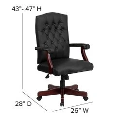Flash Furniture Swivel Leather Executive Chair, Fixed Arms, Black 16 Flash Furniture Swivel Leather Executive Chair, Fixed Arms, Black -Office Chairs Shop unnamed file 3270