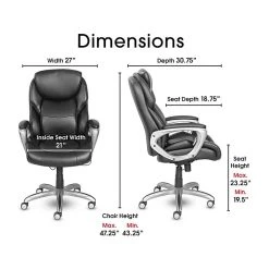 Serta My Fit Ergonomic Bonded Leather Swivel Executive Chair, Black (CHR100015) -Office Chairs Shop unnamed file 3308