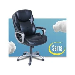 Serta My Fit Ergonomic Bonded Leather Swivel Executive Chair, Black (CHR100015) -Office Chairs Shop unnamed file 3309