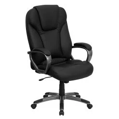 Flash Furniture Faux Leather Executive Chair, Gray And Black (BT9066BK)