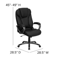 Flash Furniture Faux Leather Executive Chair, Gray And Black (BT9066BK) -Office Chairs Shop unnamed file 3374