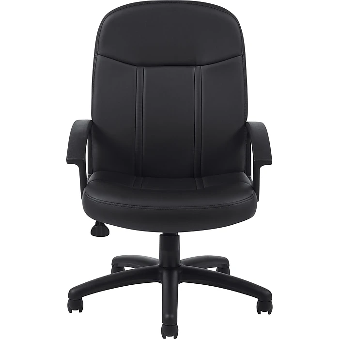 GIS Offices To Go Luxhide Bonded Leather Executive Mid-Back Chair, Black (OTG11616B) 4 GIS Offices To Go Luxhide Bonded Leather Executive Mid-Back Chair, Black (OTG11616B) - Image 2