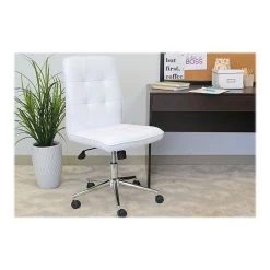Boss Millennial Modern Faux Leather Computer And Desk Chair, White (B330-WT) -Office Chairs Shop unnamed file 353