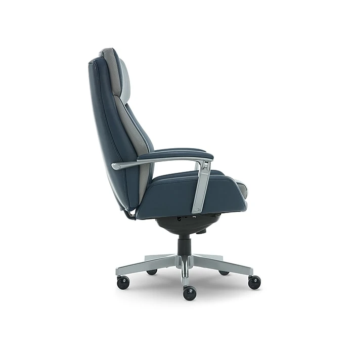 La-Z-Boy Alton Ergonomic Bonded Leather Swivel Executive Chair, Blue (60029-DS) 4 La-Z-Boy Alton Ergonomic Bonded Leather Swivel Executive Chair, Blue (60029-DS) - Image 2