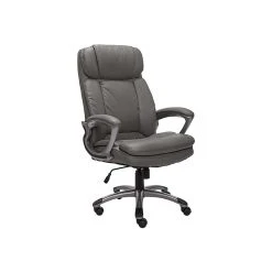 Serta Faribands Big And Tall Ergonomic Bonded Leather Swivel Executive Chair, Gray (43675B) -Office Chairs Shop unnamed file 3600