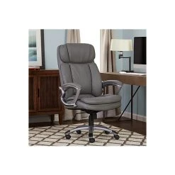 Serta Faribands Big And Tall Ergonomic Bonded Leather Swivel Executive Chair, Gray (43675B) -Office Chairs Shop unnamed file 3605
