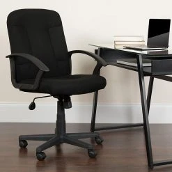 Flash Furniture Mid Back Fabric Task And Computer Chair, Black -Office Chairs Shop unnamed file 3610