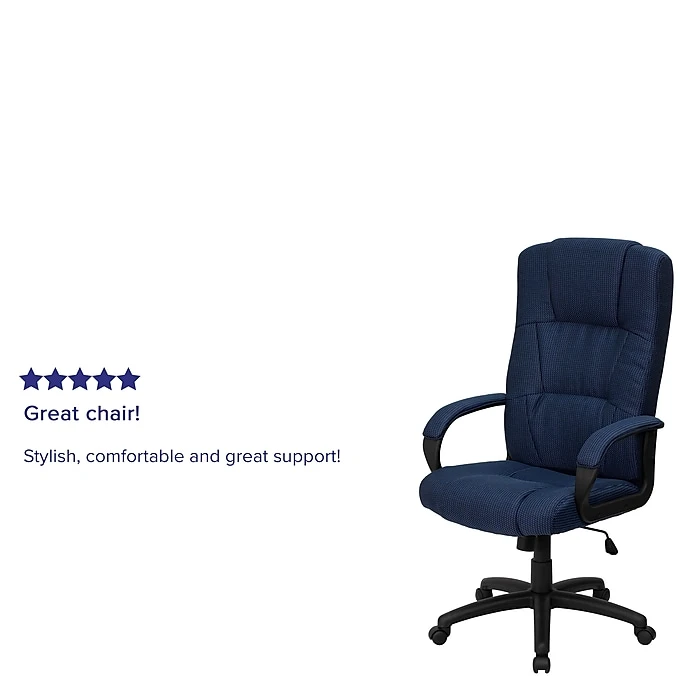 Flash Furniture High Back Fabric Executive Office Chairs (BT9022BL) 7 Flash Furniture High Back Fabric Executive Office Chairs (BT9022BL) - Image 5