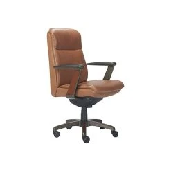 La-Z-Boy Dawson Ergonomic Faux Leather Swivel Executive Chair, Saddle Brown (CHR10083C) -Office Chairs Shop unnamed file 3635