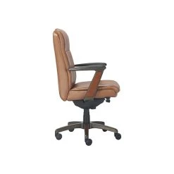 La-Z-Boy Dawson Ergonomic Faux Leather Swivel Executive Chair, Saddle Brown (CHR10083C) -Office Chairs Shop unnamed file 3636