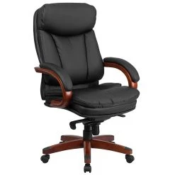 Flash Furniture LeatherSoft Executive Chair, Black/Mahogany (BT-90171H-S-GG)