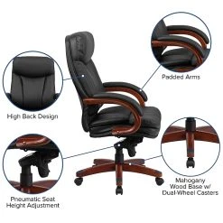 Flash Furniture LeatherSoft Executive Chair, Black/Mahogany (BT-90171H-S-GG) -Office Chairs Shop unnamed file 3656