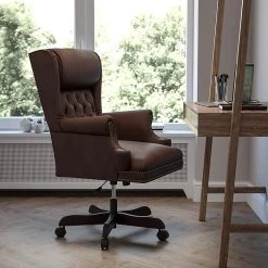 Flash Furniture CIJ600BRN Leathersoft Traditional Executive Chair, Brown 11 Flash Furniture CIJ600BRN Leathersoft Traditional Executive Chair, Brown -Office Chairs Shop unnamed file 3671