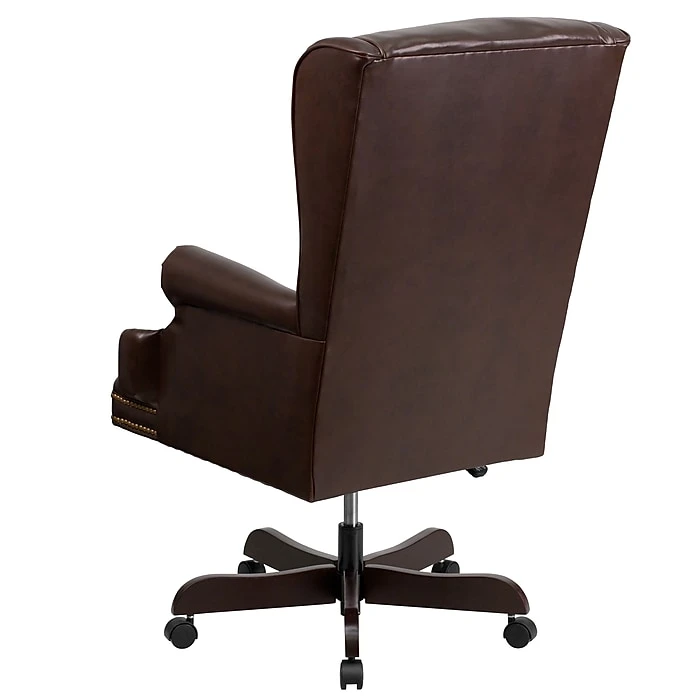Flash Furniture CIJ600BRN Leathersoft Traditional Executive Chair, Brown 8 Flash Furniture CIJ600BRN Leathersoft Traditional Executive Chair, Brown - Image 6