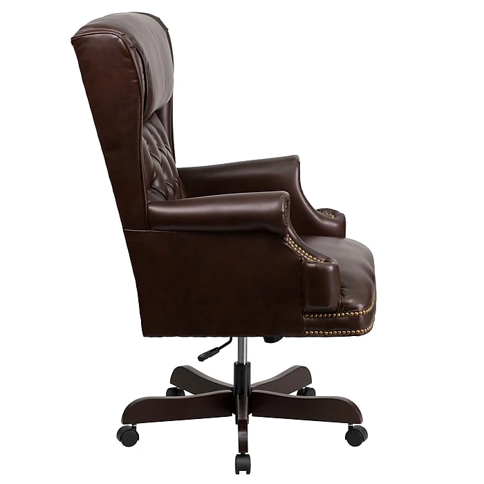 Flash Furniture CIJ600BRN Leathersoft Traditional Executive Chair, Brown 9 Flash Furniture CIJ600BRN Leathersoft Traditional Executive Chair, Brown - Image 7