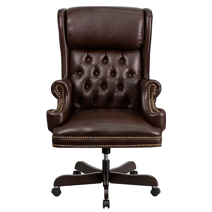 Flash Furniture CIJ600BRN Leathersoft Traditional Executive Chair, Brown 10 Flash Furniture CIJ600BRN Leathersoft Traditional Executive Chair, Brown - Image 8