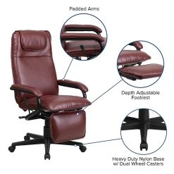 Flash Furniture High-Back LeatherSoft Executive Chair, Fixed Arms, Burgundy 16 Flash Furniture High-Back LeatherSoft Executive Chair, Fixed Arms, Burgundy -Office Chairs Shop unnamed file 3693