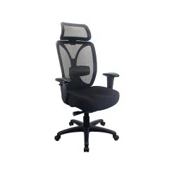 Tempur-Pedic Mesh Back Fabric Computer And Desk Chair, Black (TP6450-BLKMB)