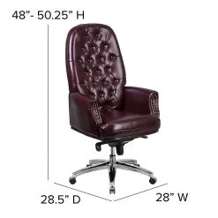 Flash Furniture Leather High Back Traditional Tufted Multifunction Executive Chair, Burgundy (BT90269HBY) -Office Chairs Shop unnamed file 3742