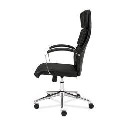 HON High-Back Executive Chair, Center-Tilt, Polished Aluminum, Black SofThread Leather (BSXVL105SB11) -Office Chairs Shop unnamed file 3756