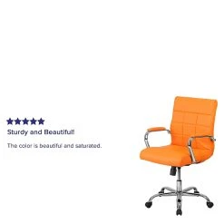 Flash Furniture Mid-Back, Orange Vinyl Executive Swivel Office Chair With Chrome Arms [GO-2240-ORG-GG] -Office Chairs Shop unnamed file 3778