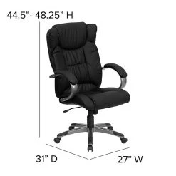 Flash Furniture High Back Leather Executive Office Chairs With Titanium Finish Loop Arms (BT9088BK) -Office Chairs Shop unnamed file 3803