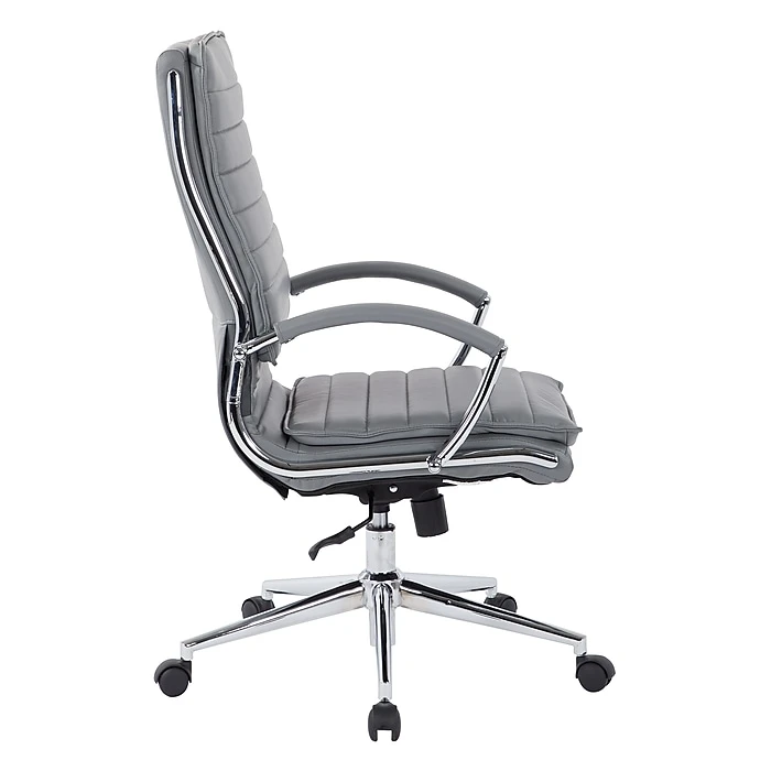 Office Star Pro-Line II Charcoal Gray Faux Leather High Back Manager's Chair With Chrome Finish Arms And Base (SPX23590C-U42) 9 Office Star Pro-Line II Charcoal Gray Faux Leather High Back Manager's Chair With Chrome Finish Arms And Base (SPX23590C-U42) - Image 7