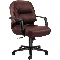 HON® 2090 Series Leather Executive Mid-Back Chair, Burgundy -Office Chairs Shop unnamed file 3814