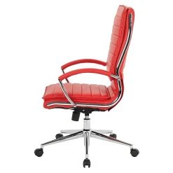 Office Star Pro-Line II Red Faux Leather High Back Manager's Chair With Chrome Finish Arms And Base (SPX23590C-U9) -Office Chairs Shop unnamed file 3848