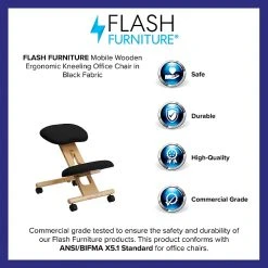 Flash Furniture Ergonomic Fabric Kneeling Chair, Armless, Black (WL-SB-210-GG) -Office Chairs Shop unnamed file 3874
