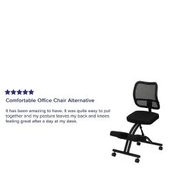 Flash Furniture Ergonomic Fabric Kneeling Chair, Armless, Black (WL3520) -Office Chairs Shop unnamed file 3885