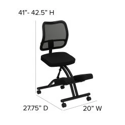 Flash Furniture Ergonomic Fabric Kneeling Chair, Armless, Black (WL3520) -Office Chairs Shop unnamed file 3886
