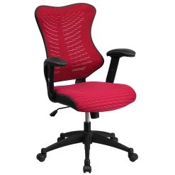 Flash Furniture BLZP806BY Mesh Office Chair, Burgundy (BLZP806BY)